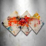 Wallity Cuadro Decorativo de MDF Multicolor (Set de 4 Piezas)